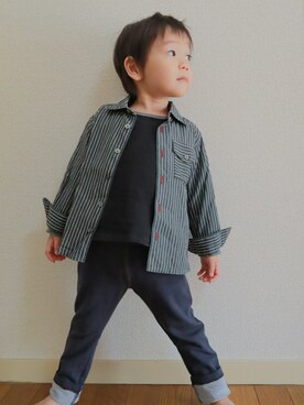 「COMME CA ISM（コムサイズム）のアイテム（Tシャツ/カットソー、ブラック系）」を使った、yusei1790さん（レディース・149cm）の秋コーディネート