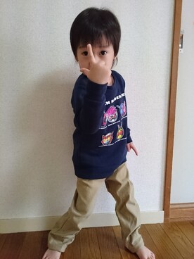 「しまむら（シマムラ）のアイテム（スウェット、ブラック系）」を使った、yusei1790さん（レディース・149cm）の冬コーディネート