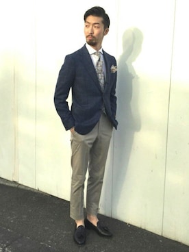 「SHIPS」｜河野さん（メンズ・185cm）の冬コーディネート