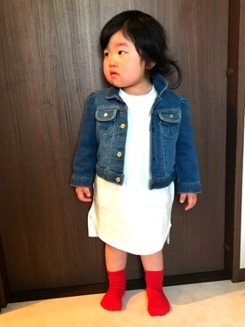 「2歳3ヶ月」｜「アイテム（ワンピース）」を使った、sawaさん（キッズ・90cm）の春コーディネート