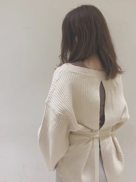 「mystic（ミスティック）のケーブルロングスカート（スカート）」を使った、ヌマさん（レディース・154cm）の秋コーディネート