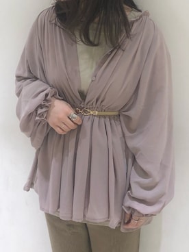 「mystic（ミスティック）のビッグロンT（Tシャツ/カットソー）」を使った、ヌマさん（レディース・154cm）の冬コーディネート