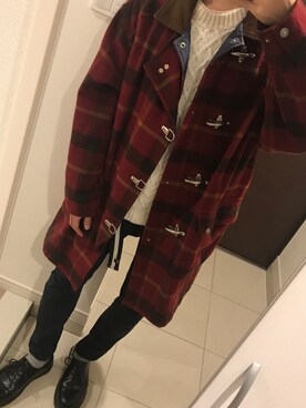 「TOMMY HILFIGER（トミーヒルフィガー）のアイテム（ダッフルコート）」を使った、はすいろさん（メンズ・171cm）の秋コーディネート