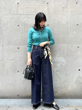 「春ニット」｜「アイテム（財布/小物）」を使った、AYANOさん（レディース・162cm）の春コーディネート