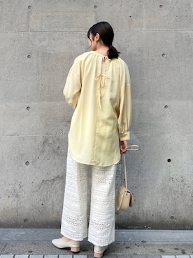 「シースルー」｜「アイテム（その他シューズ）」を使った、AYANOさん（レディース・162cm）の春コーディネート