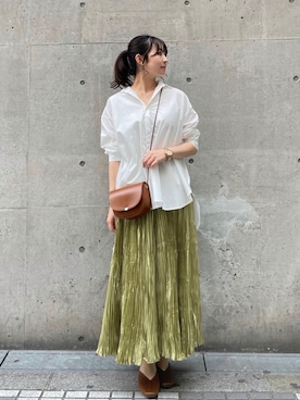 「シースルー」｜「アイテム（その他シューズ）」を使った、AYANOさん（レディース・162cm）の春コーディネート