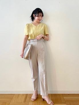 「ROPE' PICNIC（ロペピクニック）のアイテム」を使った、AYANOさん（レディース・162cm）の春コーディネート