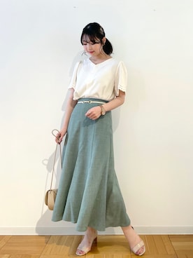 「ROPE' PICNIC（ロペピクニック）のアイテム」を使った、AYANOさん（レディース・162cm）の春コーディネート