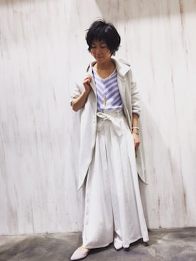 「春物」｜「アイテム（その他アウター）」を使った、un dix cors_OUTLETさん（レディース・152cm）の冬コーディネート