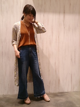 「ウェッジソール」｜「アイテム（シャツワンピース）」を使った、un dix cors_OUTLETさん（レディース・160cm）の春コーディネート