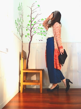 「CECIL McBEE（セシルマクビー）のアイテム（ノーカラージャケット）」を使った、みぃさん（レディース・158cm）の冬コーディネート