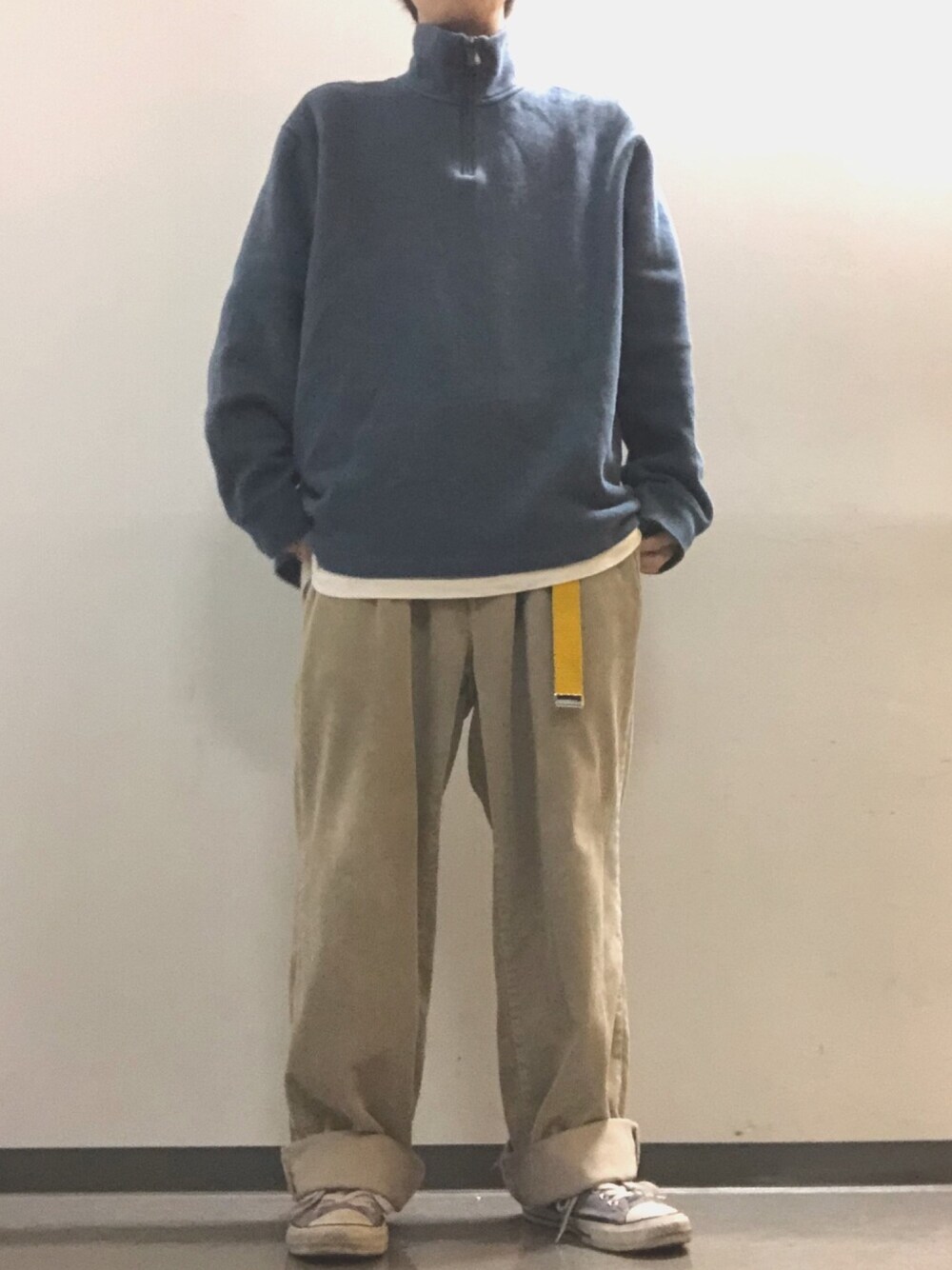 「古着」｜「POLO RALPH LAURENのアイテム（その他パンツ、ベージュ系）」を使った、しょさん（メンズ・169cm）の秋コーディネートの1枚目の写真