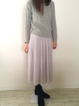 「ESPERANZA（エスペランサ）のアイテム（ブーティ）」を使った、sumikoさん（レディース・171cm）の冬コーディネート