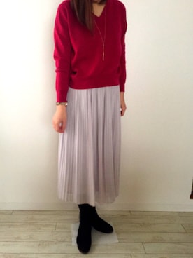 「N（エヌ）のアイテム（トップス）」を使った、sumikoさん（レディース・171cm）の冬コーディネート