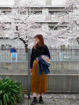 「平成最後のWEARISTAセンバツ」｜「アイテム（デニムジャケット）」を使った、マリアさん（レディース・159cm）の春コーディネート