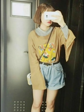 「ブラ袖」｜マリアさん（レディース・159cm）の春コーディネート