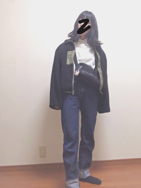 「アイテム（ポロシャツ）」を使った、yuinnaさん（レディース・159cm）の秋コーディネート