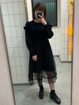 「SPINNS（スピンズ）のアイテム（ローファー）」を使った、ぽさん（レディース・155cm）の秋コーディネート