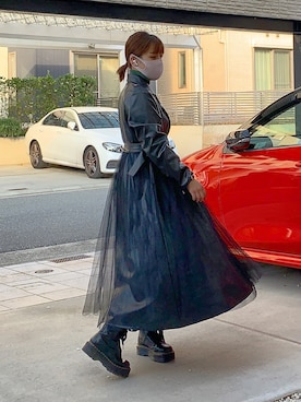 「UNIQLO（ユニクロ）のエクストラファインメリノリブタートルネックセーター（長袖）（ニット/セーター）」を使った、ぽさん（レディース・155cm）の秋コーディネート