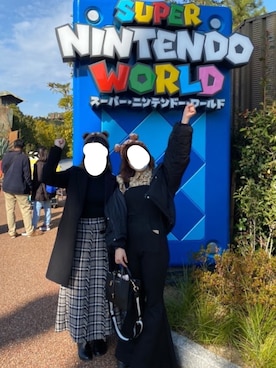 「HONEY MI HONEY（ハニーミーハニー）のアイテム（オールインワン・サロペット）」を使った、ぽさん（レディース・155cm）の冬コーディネート