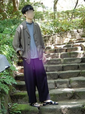 「URU（ウル）のアイテム（その他アウター）」を使った、みやさん（メンズ・178cm）の秋コーディネート