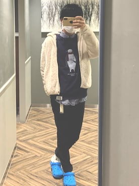 「Right-on（ライトオン）のアイテム（スウェット）」を使った、すいみー。さん（メンズ・168cm）の冬コーディネート