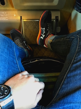 「muta（ムータ）のアイテム（バッグ）」を使った、あきさん（メンズ・168cm）の冬コーディネート