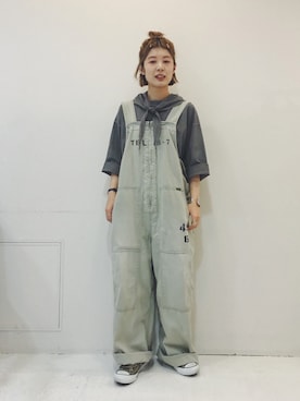 「コーディネート」｜「アイテム（オールインワン・サロペット）」を使った、さくさん（レディース・155cm）の春コーディネート