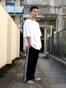 「アイテム（スリッポン、その他）」を使った、yukiさん（メンズ・172cm）の秋コーディネート