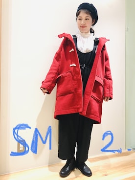 「Samansa Mos2（サマンサ モスモス）のアイテム（ダッフルコート）」を使った、maiさん（レディース・161cm）の冬コーディネート