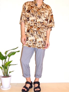 「柄シャツコーデ」｜「アイテム（その他）」を使った、HIDEさん（メンズ・168cm）の夏コーディネート