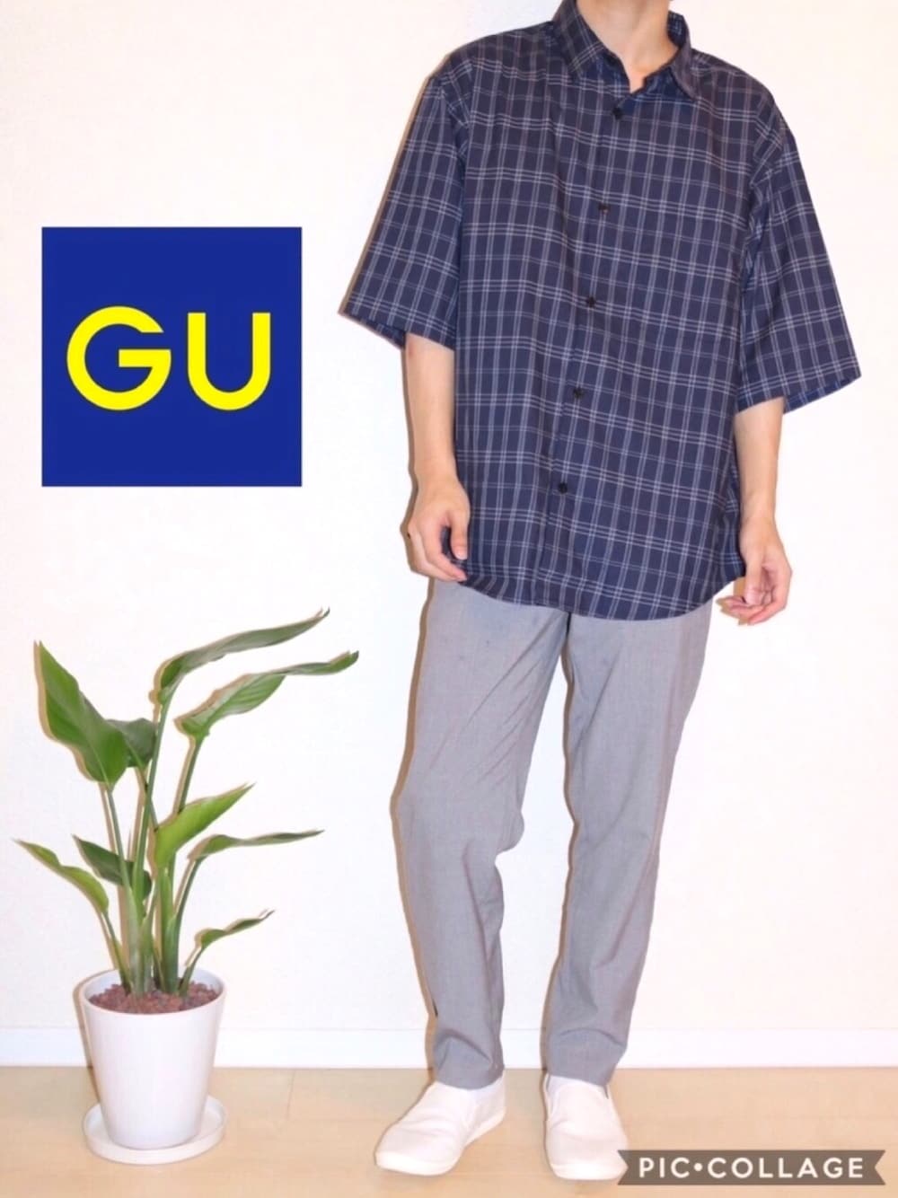 「大人カジュアル、いいね、save、フォローお願いします🤑、シンプルコーデ、オールGU、GU、シャツ好き集まれ、プチプラコーデ、スリッポン 白、夏コーデ、GUコーデ」｜「📸InstagramのInstagram→hide_9493（その他、その他）」を使った、HIDEさん（メンズ・168cm）の夏コーディネートの1枚目の写真