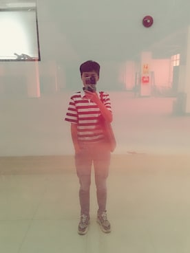 「KTのアイテム」を使った、妻管严小王举さん（レディース・163cm）の夏コーディネート