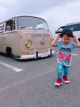 「DC SHOES（ディーシーシューズ）のアイテム（シューズ）」を使った、jojoさん（キッズ・74cm）の夏コーディネート