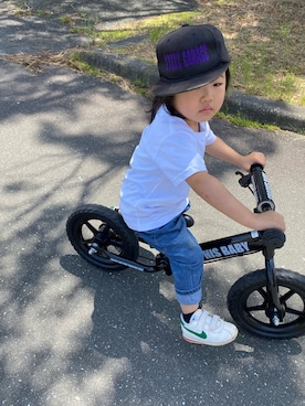 「STEEZ（スティーズ）のアイテム（帽子）」を使った、jojomamaさん（キッズ・90cm）の春コーディネート