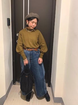 「poudoudou（プードゥドゥ）のアイテム」を使った、うららさん（レディース・153cm）の冬コーディネート