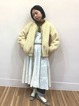 「poudoudou（プードゥドゥ）のアイテム」を使った、うららさん（レディース・153cm）の冬コーディネート