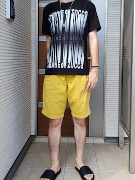 「CABANE de ZUCCa（カバンドズッカ）のアイテム（トップス）」を使った、ﾏﾕﾀﾛｰさん（メンズ・176cm）の夏コーディネート