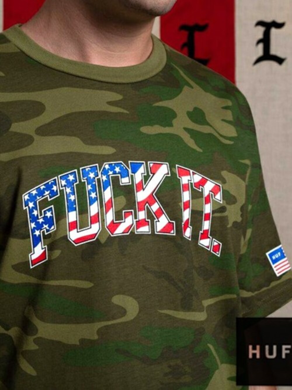 HUF（ハフ）の「HUF FUCK IT FLAG S/S TEE（Tシャツ/カットソー）」 - WEAR