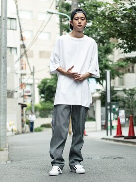 「VANS（バンズ）のアイテム（帽子）」を使った、Rooptokyoさん（メンズ・179cm）の夏コーディネート