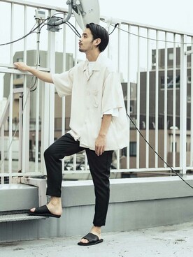 「made in standard （メイドインスタンダード）のアイテム」を使った、Rooptokyoさん（メンズ・179cm）の夏コーディネート
