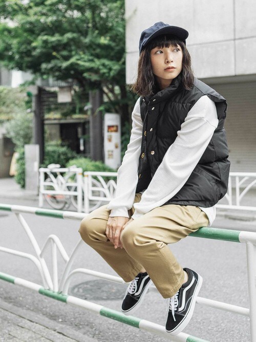 ROOPTOKYORooptokyoさんのダウンベスト「【CRESCENT DOWN WORKS 】ITALIAN VEST 60/40 MADE IN USA(Crescent Down Works|クレセントダウンワークス)」を使ったコーディネート