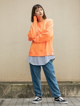 「AlexanderLeeChang（アレキサンダーリーチャン）のアイテム（スウェット）」を使った、Rooptokyoさん（レディース・165cm）の春コーディネート
