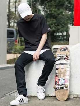 「RES DENIM（レスデニム）のアイテム」を使った、Rooptokyoさん（メンズ・180cm）の春コーディネート