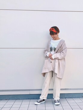 「Samansa Mos2（サマンサ モスモス）のアイテム（テーラードジャケット）」を使った、いちむらさん（レディース・155cm）の春コーディネート