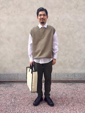「KLEMAN（クレマン）の＜KLEMAN＞ PADRE/シューズ（モカシン/デッキシューズ）」を使った、yoneさん（メンズ・167cm）の春コーディネート