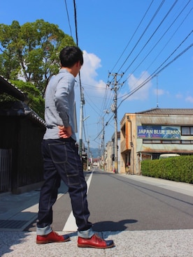 「ジャパンブルー」｜和さん（メンズ・170cm）の秋コーディネート