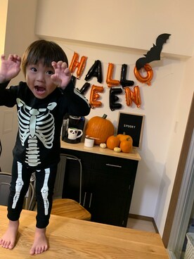 「H&M（エイチ・アンド・エム）のアイテム（その他）」を使った、Kuboriさん（キッズ・104cm）の秋コーディネート