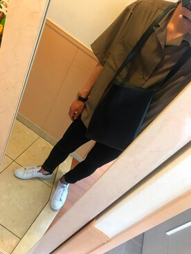 「リドム」｜「アイテム（チノパンツ）」を使った、りょうまさん（メンズ・170cm）の夏コーディネート