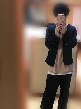 「BERING（ベーリング）のアイテム」を使った、UVERちゃんさん（メンズ・165cm）の冬コーディネート